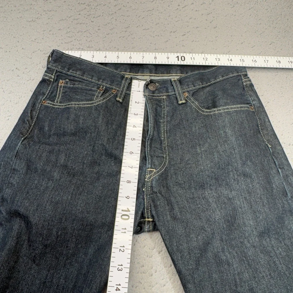Levis 501‎ Shorts Mens 30 Blue Jorts Cutoffs Denim Button Fly Dark Wash 18656